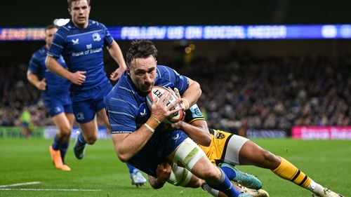 Jack Conan scored the first of Leinster's six tries