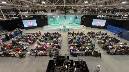 Delegates attend the opening night of the Sinn Féin Ard Fheis in TUS Athlone (Image: RollingNews.ie)