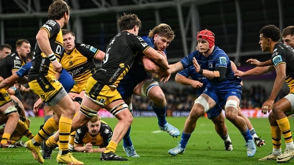 Joe McCarthy scored Leinster's bonus-point try