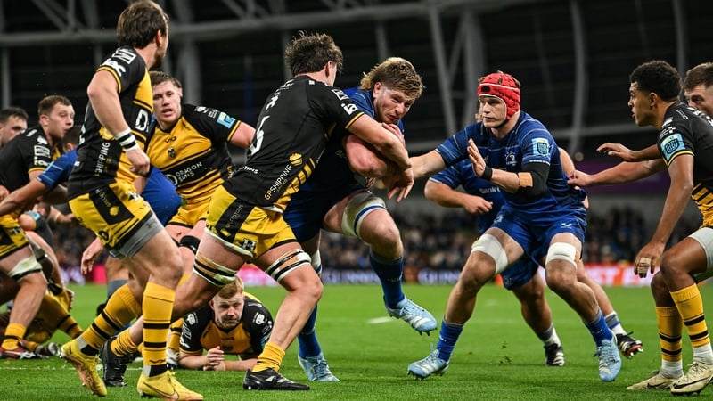 Joe McCarthy scored Leinster's bonus-point try