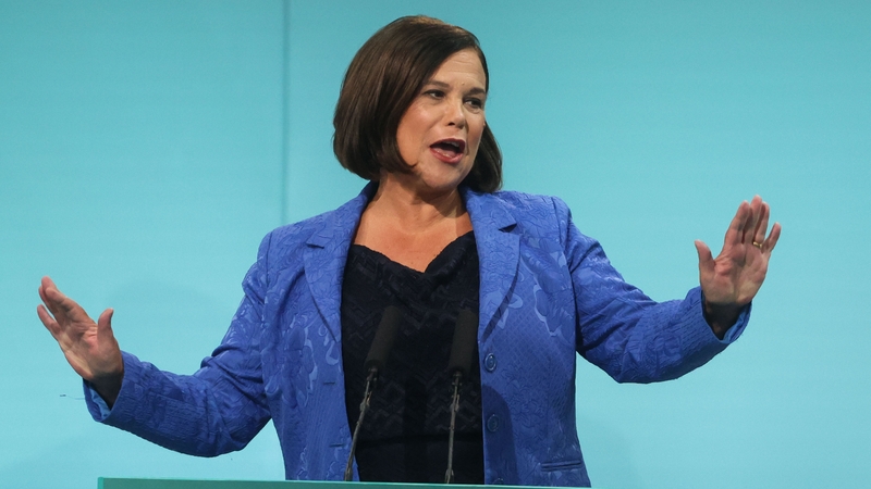 Mary Lou McDonald was speaking at the Sinn Féin in Ard Fheis this evening