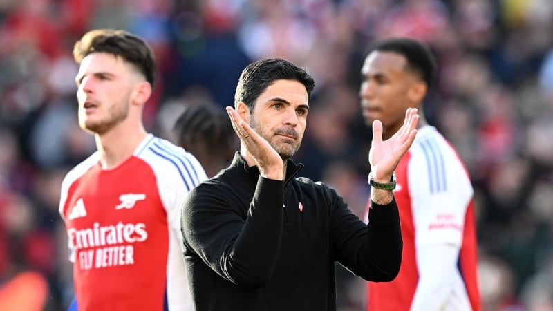 Mikel Arteta's side are battling for second place