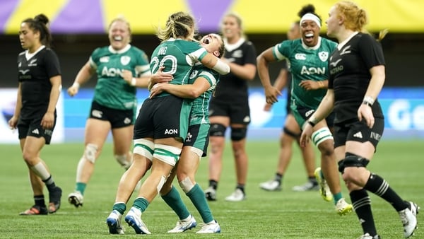 Ireland celebrate at the final whistle