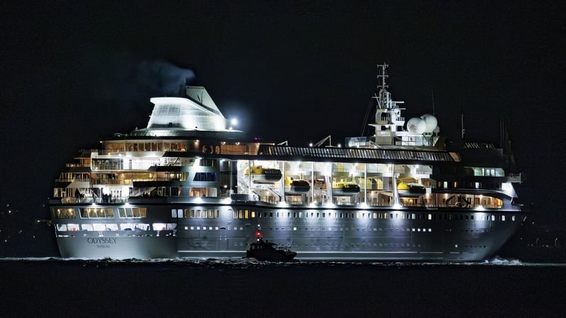 The luxury liner became stranded due to unexpected repair works in May