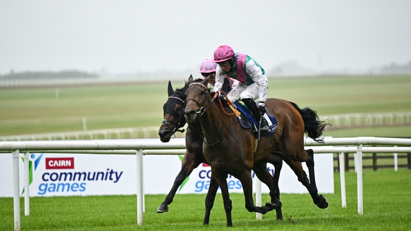 Bluestocking (right) won the Pretty Polly Stakes in June