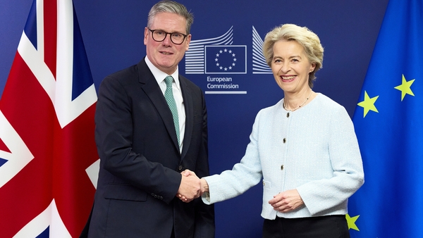 Mr Starmer met Ursula von der Leyen before holding talks with European Parliament President Roberta Metsola and outgoing president of the European Council, Charles Michel