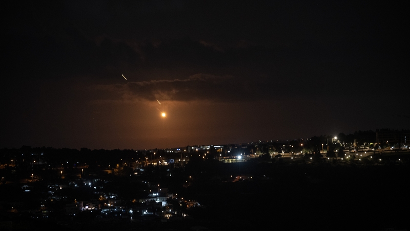 Many rockets, fired from Iran, are seen over Jerusalem on October 01, 2024. Photo: Getty Images