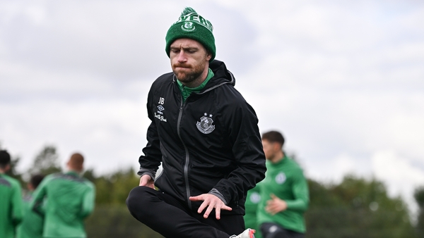 Jack Byrne training a day out from the APOEL clash