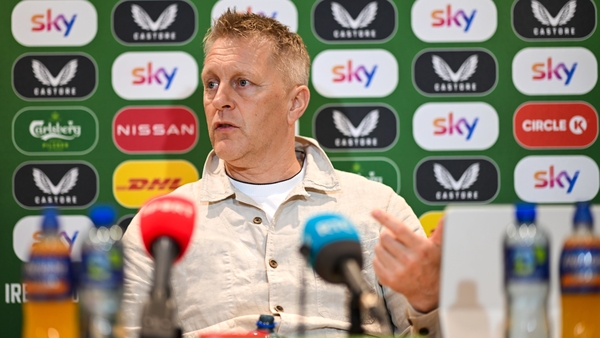 Heimir Hallgrimsson speaking to the media at the announcement of the Ireland squad