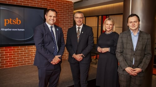 Neale Richmond, Minister of State at the Department of Finance, Patrick Farrell, PTSB Chief Retail Banking Officer, Leontia Fannin, PTSB Chief Sustainability & Corporate Affairs Officer, and Adam Harris, AsIAm founder and CEO