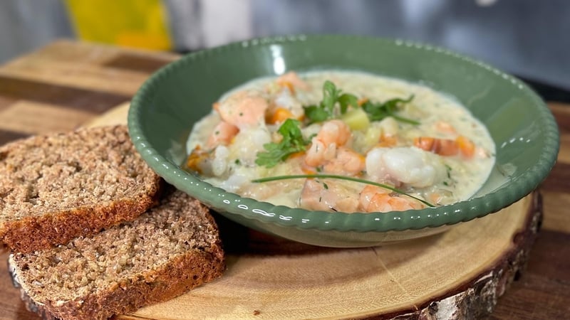 Trisha Lewis' seafood chowder: Today