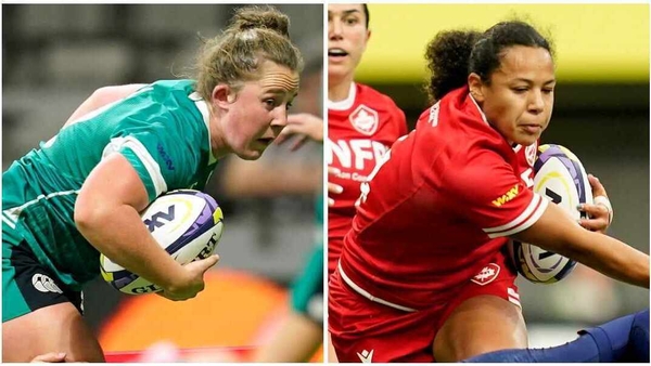 Enya Breen (l) and Fancy Bermudez on the attack in last weekend's games