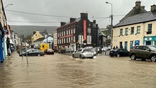 Parts of Bantry were flooded due to the heavy rain