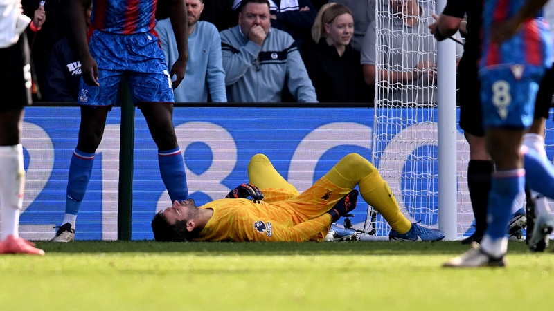 Liverpool goalkeeper Alisson picked up the injury late on