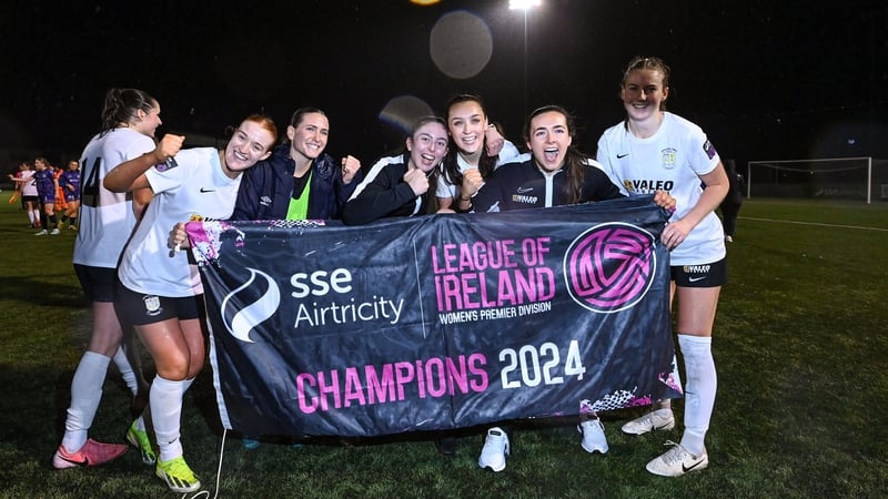 Athlone Town celebrate their league triumph