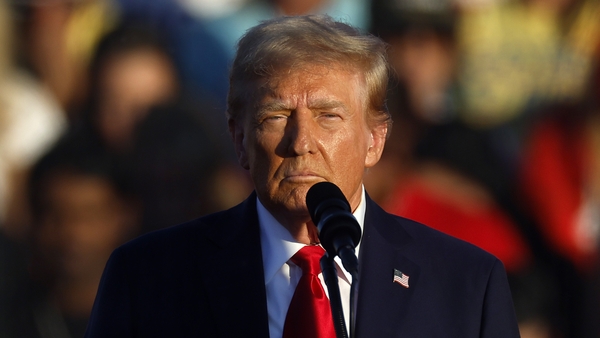 Republican presidential nominee Donald Trump addresses a campaign rally in Butler, Pennsylvania