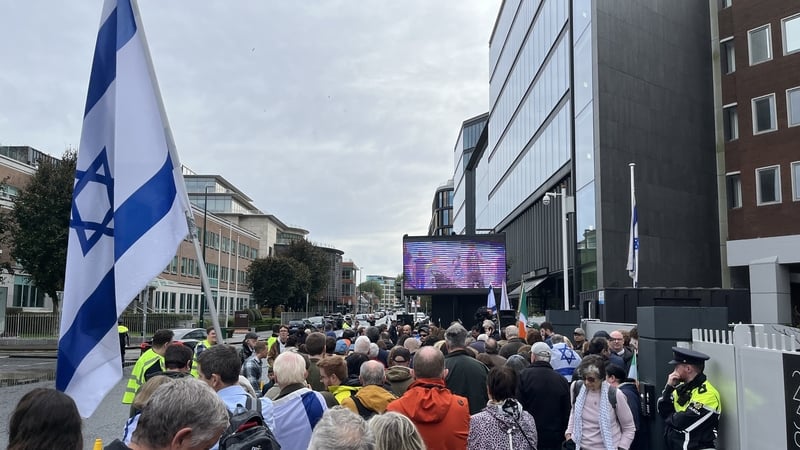 The vigil was organised by the Ireland-Israel Alliance