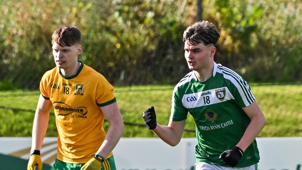 Matthew Murphy celebrates the last score of the game, which earned Mohill a replay