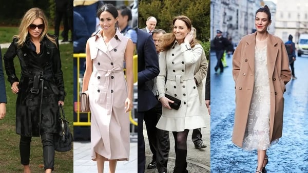 Here's how to style a trench – come ran or shine (Alamy/John Stillwell/PA)