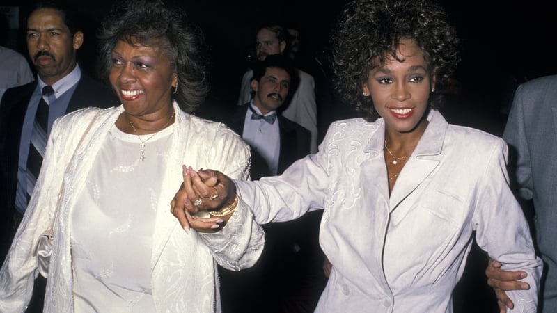 Cissy Houston and Whitney Houston, pictured in Las Vegas, Nevada, in February 1989