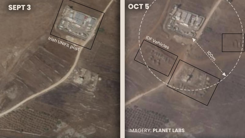 Satellite image shows IDF metres from UNP 6-52. Credit: Planet Labs