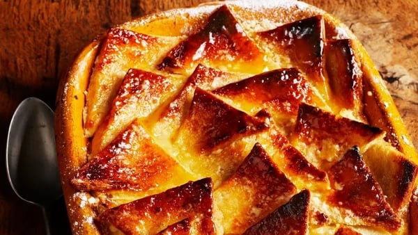 Rick Stein's caramelised bread and butter pudding recipe (James Murphy/PA)