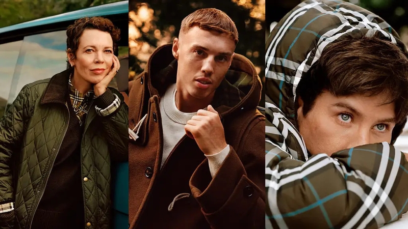 Olivia Colman, Cole Palmer and Barry Keoghan are among the stars fronting Burberry's new outerwear campaign (Burberry/PA)