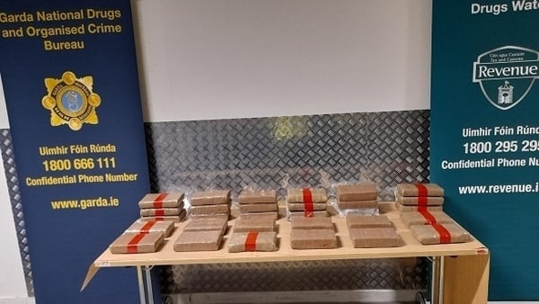 Gardaí said around 30kg of cocaine was seized during a joint operation in Rosslare this morning