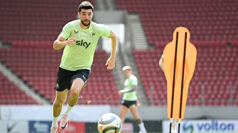 Finn Azaz training at the ground on the eve of the game