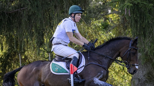 Ireland's Padraig McCarthy riding Pomp N Circumstance competing during Saturday's cross country round