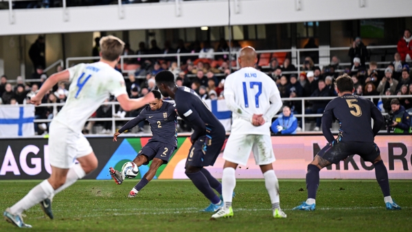 Trent Alexander-Arnold struck home England's second goal from a free kick
