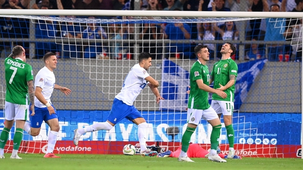 Ireland lost 2-0 to Greece in Athens