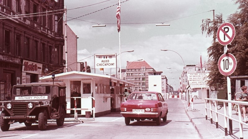 'Checkpoint Charlie' in Berlin pictured in the 1970s