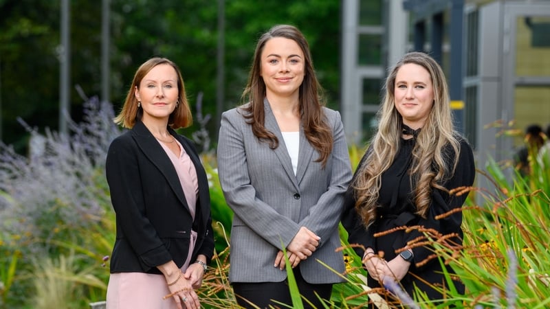 Dr Siobhain O' Mahony, founder of FemmeMeno, Dr Julie O' Sullivan, Founder of SkinCoat, Emer O' Shea, Case Manager with UCC Innovation.