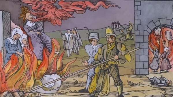 Three women executed as witches in Derneburg Germany in October 1555. Image: Everett Collection