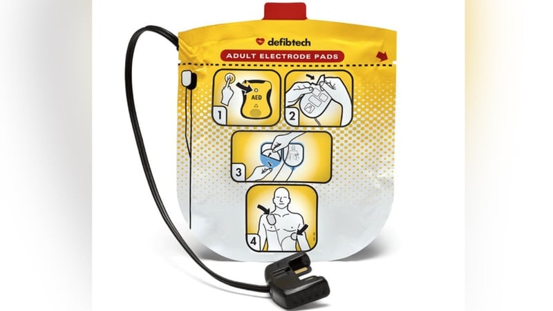 The issue affects Defibtech Automated External Defibrillator pads
