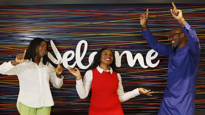 Pictured at the APNI Career Day are (L-R) APNI President Edima Inyang, Daniella Atidigah and Andrew Monu LinkedIn