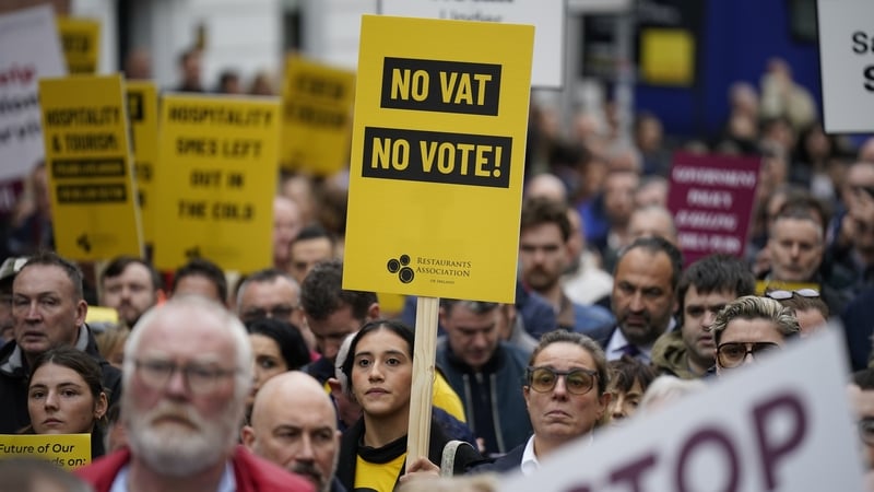 Business people from the hospitality, tourism, retail and other sectors marched to Leinster House this week over rising costs