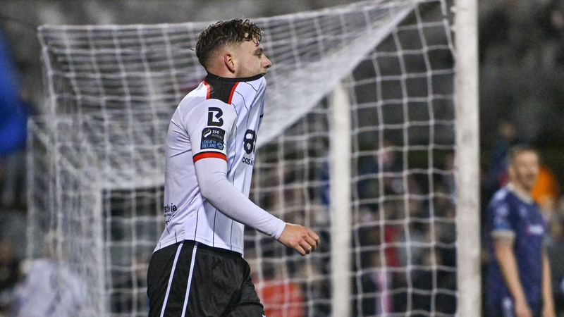 Dundalk's Jamie Gullan reacts after a missed chance