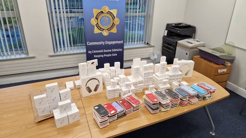 Gardaí have said more than 800 items that are believed to be counterfeit were seized