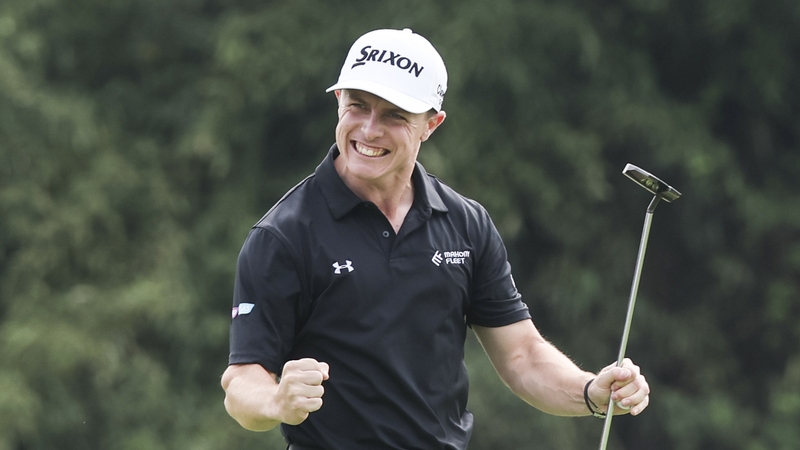 Conor Purcell celebrates his victory in China