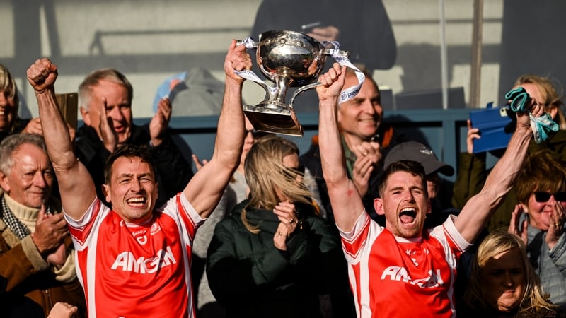 Cuala joint-captains James Power and Luke Keating lift the cup