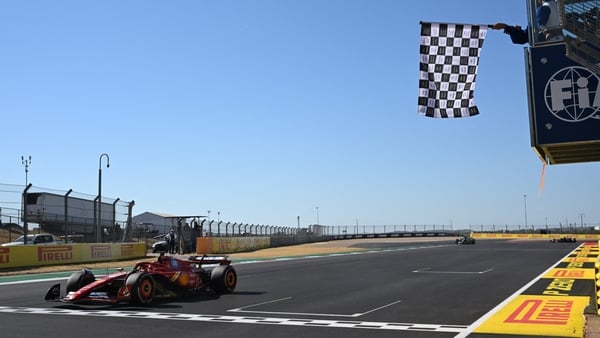 Charles Leclerc takes the checkered flag