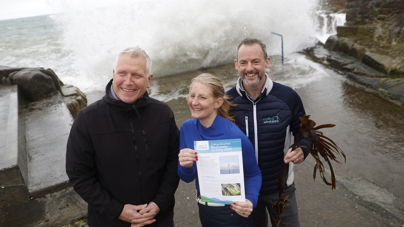 Assist Professor Paul Brooks of UCD's School of Biology and Environmental Science, Lis Royle Consents Manager, Codling Wind Park and Sean Leake Offshore and EIA Consents Manager, Codling Wind Park