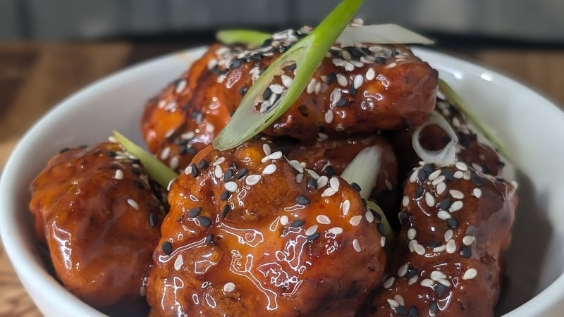 Wade's air fryer sticky sesame chicken: Today