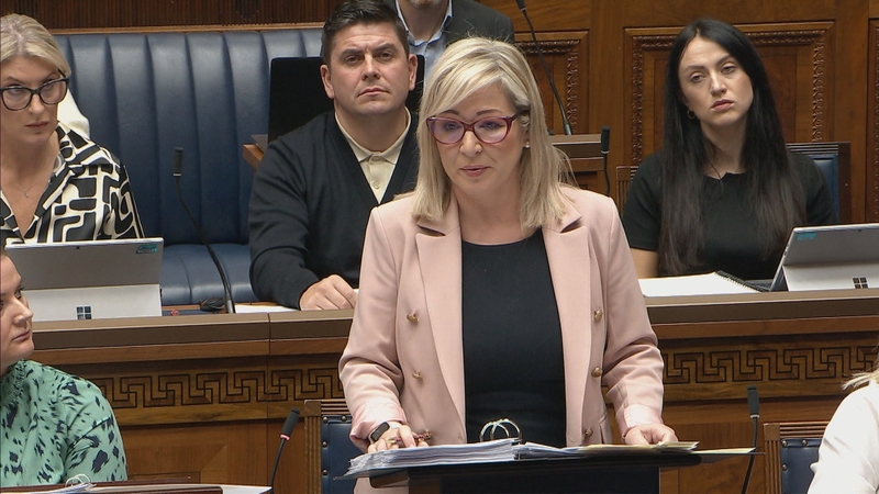 Michelle O'Neill refused to answer questions on recent Sinn Féin controversies (file image)