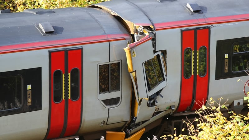 The low-speed collision involving two trains happened just before 7pm yesterday
