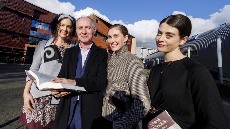 Pictured (L to R): Helen Phelan, Editor, Dr Iarla Ó Lionáird who launched the book, Jennifer Fahey deBrun, Irish World Academy and Sinéad Neville, Cork University Press (Photo: Arthur Ellis)