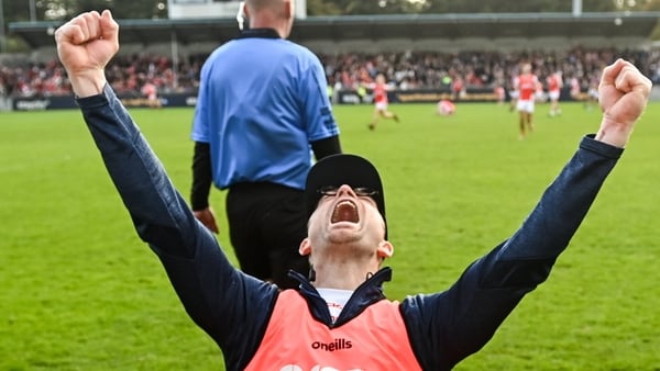 A moment to savour for Austin O'Malley at the full-time whistle