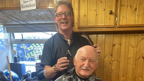Paddy Joe Burke with his final customer Martin Mulhern